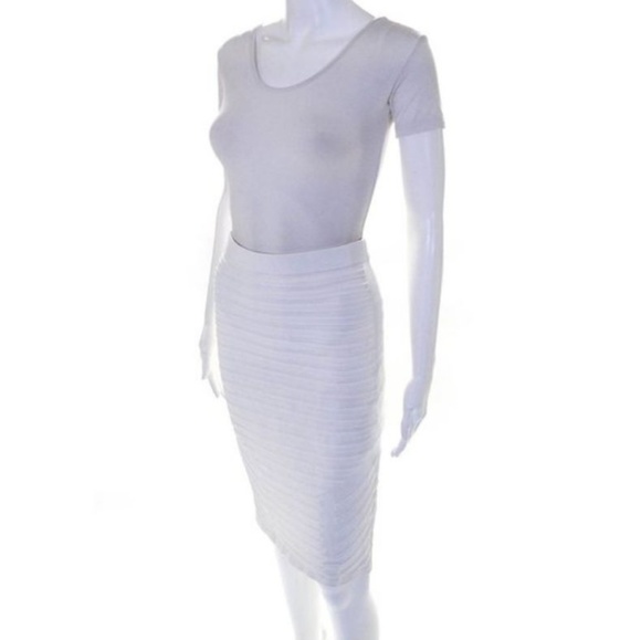 Off White Jonathan Simkhai stretch pencil Skirt - Picture 2 of 6